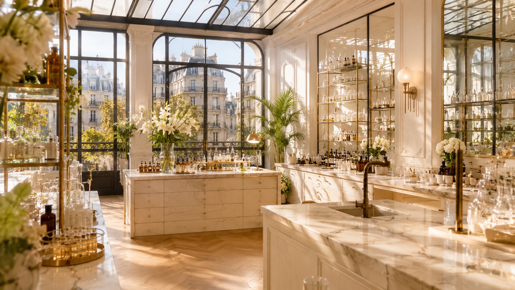 Intérieur d'un laboratoire-atelier parisien
